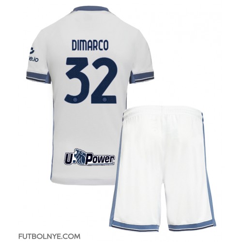 Camiseta Inter Milan Federico Dimarco #32 Visitante Equipación para niños 2024-25 manga corta (+ pantalones cortos)